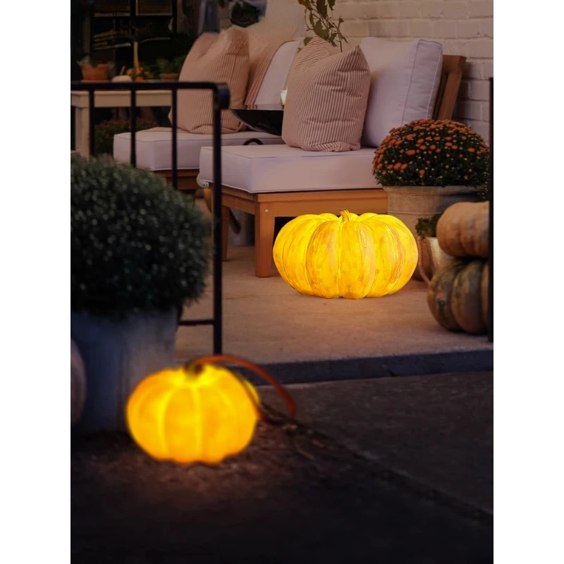 Solar outdoor lights, garden lights, villa garden lights, waterproof rechargeable portable lights, pumpkin lights, atmosphere li