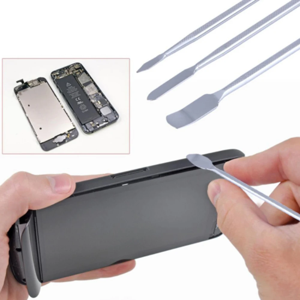 3pcs Universal Mobile Phone Repair Opening Tool Metal Disassemble  Metal Steel Pry Phone Hand Tool Set