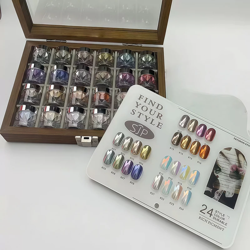 

24-color nail polish set (including color swatches, moonlight pink, and opal) is perfect as a gift for girls.