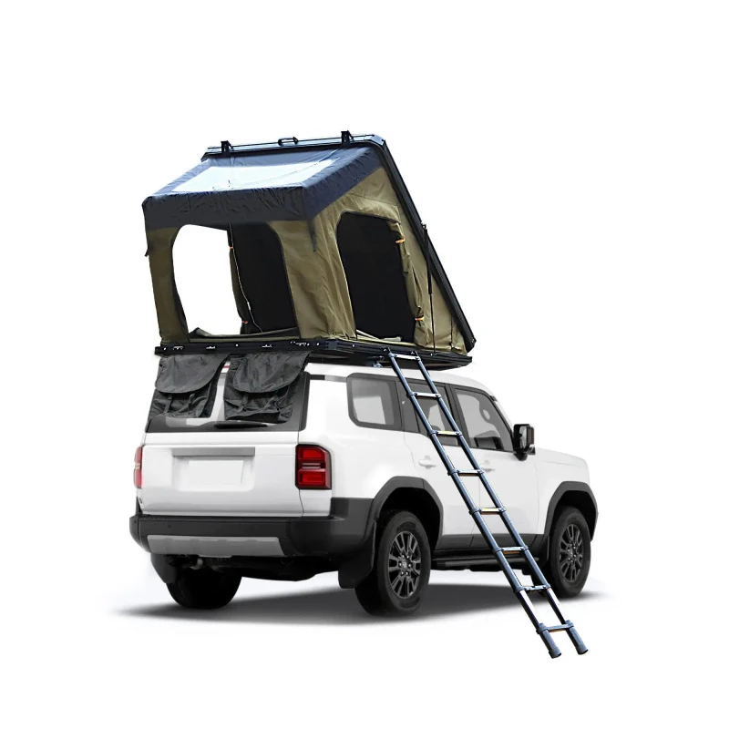 

Hot selling Outdoor Waterproof 4X4 Roof Top Polyester 2 Person Four-Season Automatic Opening Ladder Camping Car Tent