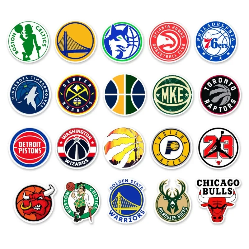 50pcs NBA Sports Cartoon Stickers Suitcase Water Cup Stationery Mobile Phone Car Scooter Laptop Refrigerator Decorative Stickers