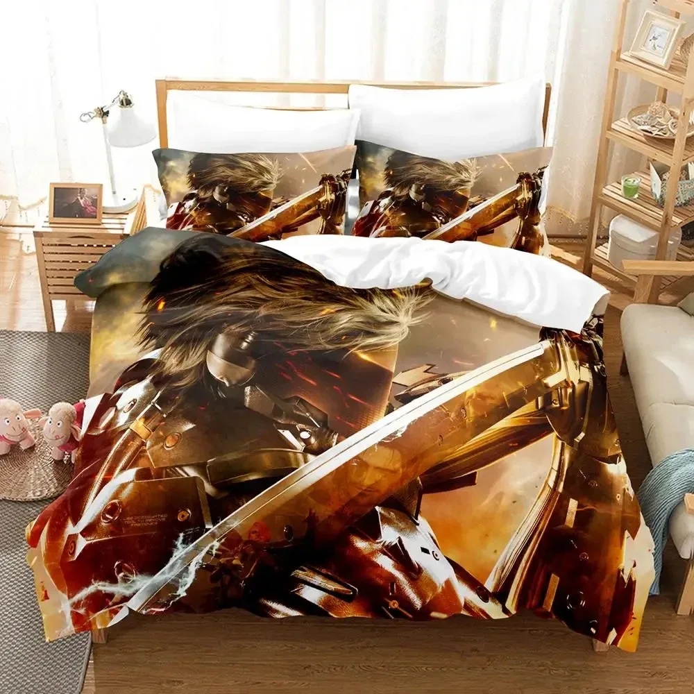 Game Metal Gear Rising Revengeance Bedding Set Duvet Cover Bed Set Quilt Cover Pillowcase Comforter king Queen Size Boys Adult