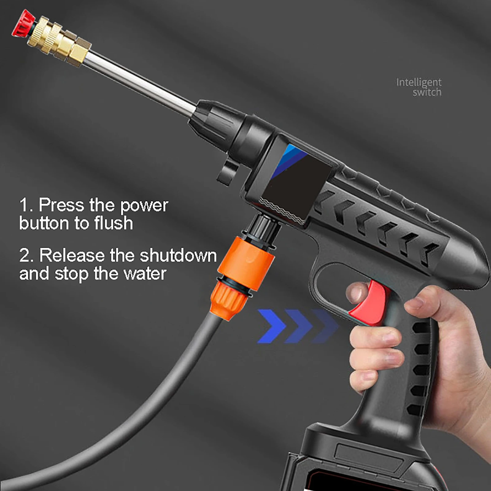 

30Bar Car Wash Gun Wireless High Pressure Washer 15000mAh Foam Generator Water Gun Spray Cleaner Garden Washing Machine Battery