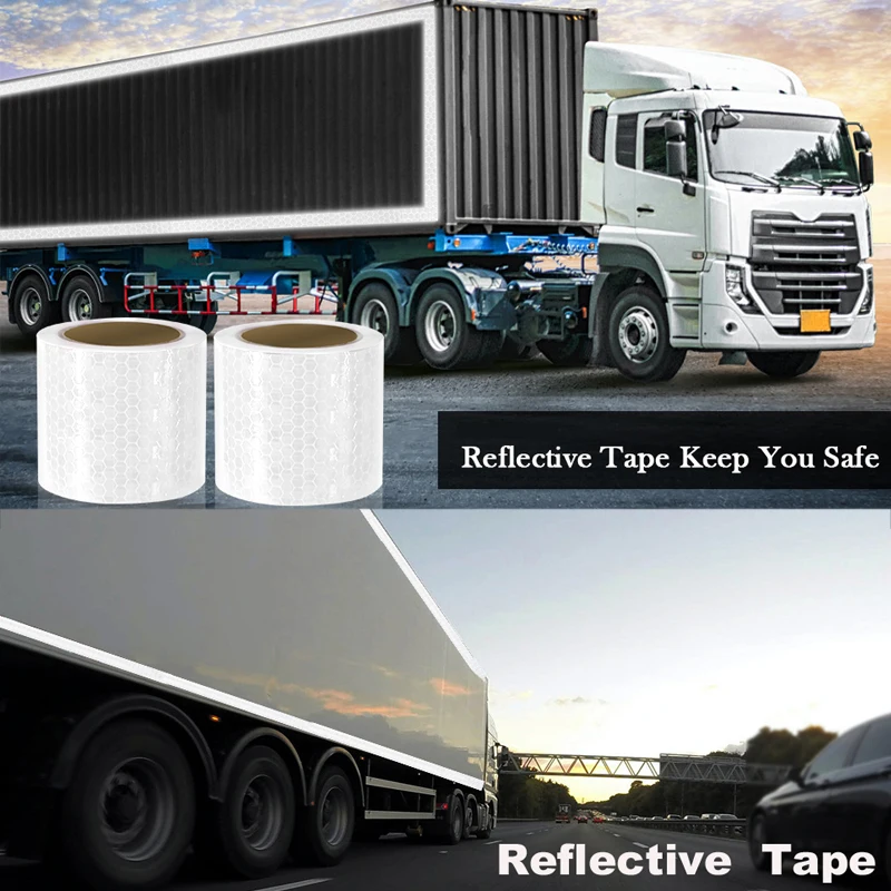 Reflective Warning Tape Self-adhesive Waterproof Reflector Truck Sticker For Car Accessories