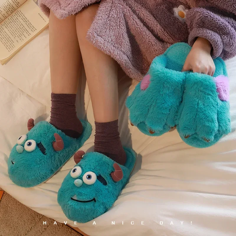 Cute Cartoon Men Women House Slippers Comfy Memory Foam Cloudy Soft Slippers Plush Home Shoes for Bedroom Living Room Indoor