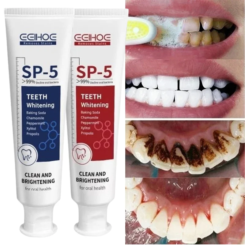 Dentifrice probiotique Sp-5, blanchiment des livres de dentifrice, élimination des taches buccales, haleine fraîche, mousse souple, blanchiment au jasmin, soins bucco-dentaires