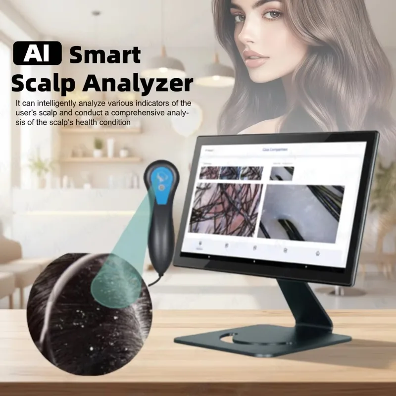 Ai Smart Scalp Skin Analyzer Beauty Equipment Ai 50x/200x High-definition Camera Scalp Analyzer Oil Detection