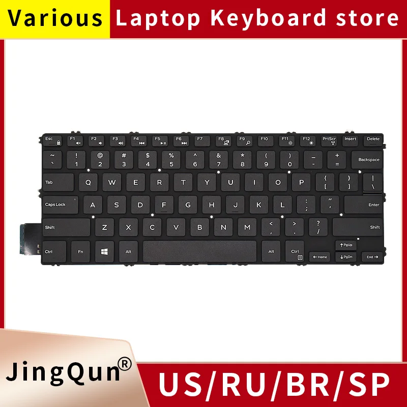 

New US Brazil Russian Notebook Laptop Keyboard For Dell Inspiron 5480 5481 5482 5485 5488 5585 7386 7380 06H7DV With backlight