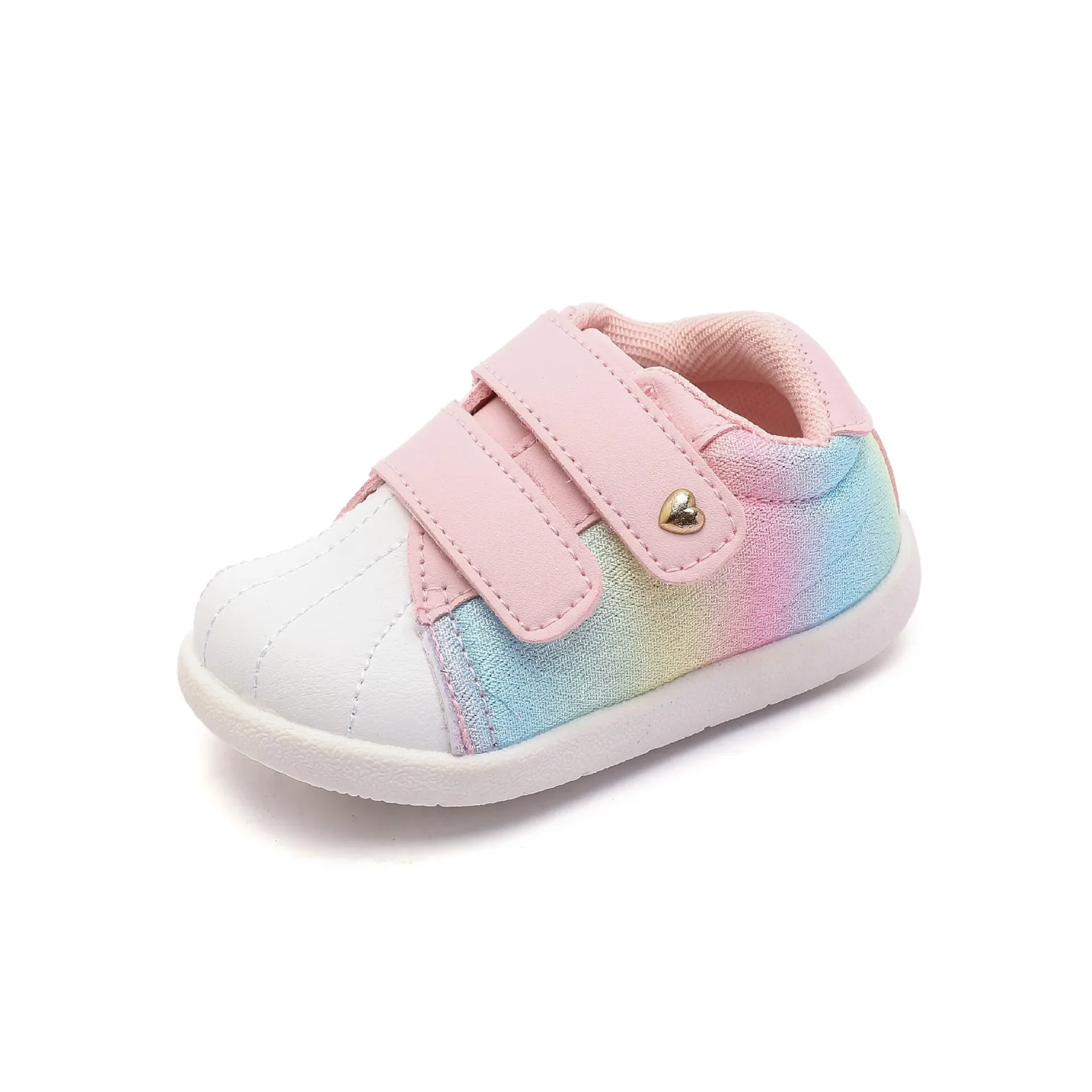 

Brand Baby Shoe Autumn New Baby Walking Shoe Fashion Girl Shoes Soft Sole Anti Slip Casual Shoe Rainbow Kid Shoes Baby Sneaker