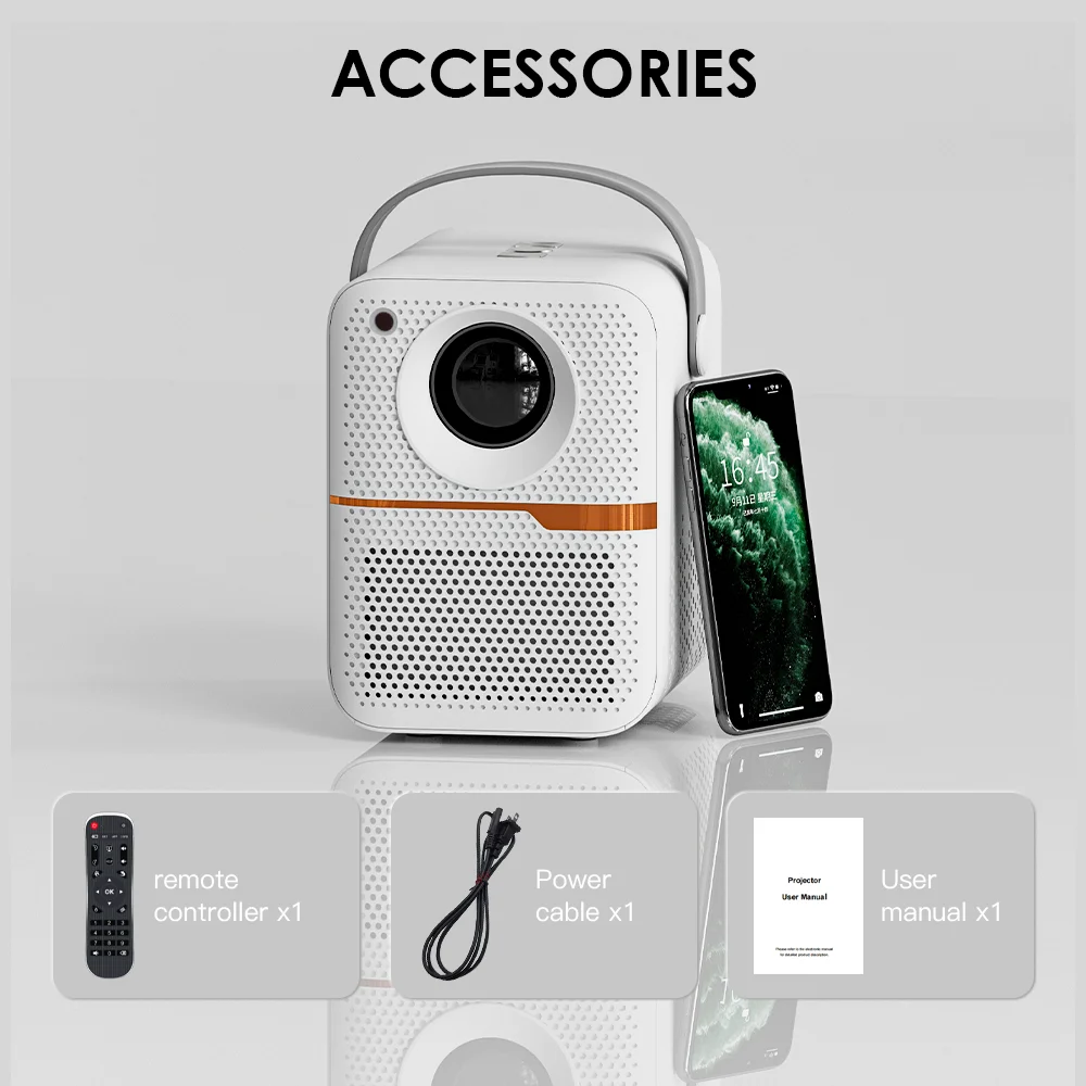 P10 Portable Vertical Smart Projector 180 Lumens 4K High Resolution Android System Mini Home Theater Video Display Equipment Kit