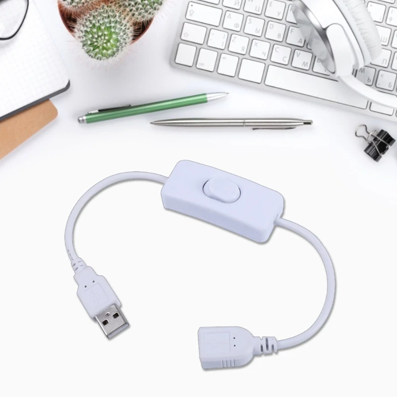 ON/OFF สวิตช์ USB สายเคเบิลสลับอะแดปเตอร์สำหรับ USB USB พัดลม