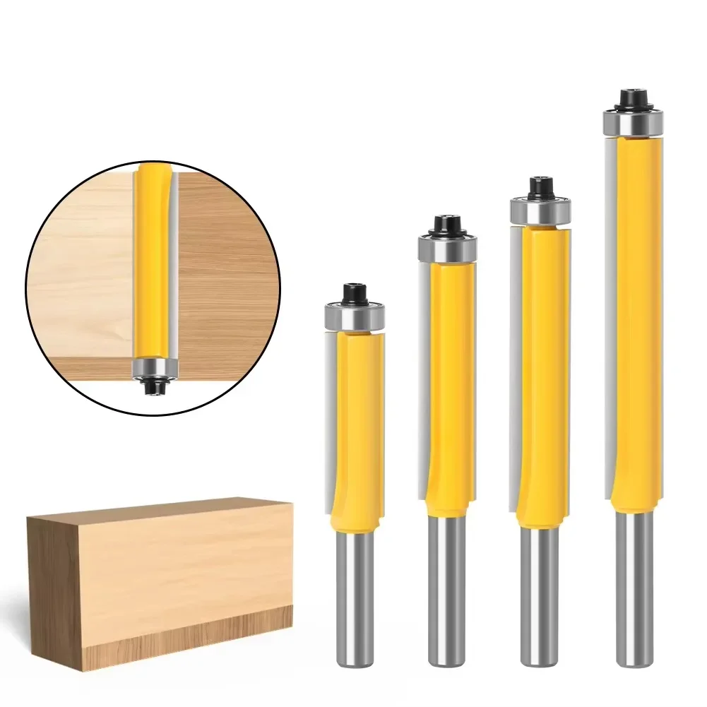 

1 шт., 8 мм, фреза с хвостовиком, резьба по дереву, 3 дюйма, фреза с подшипником для деревянного шаблона, карбидная бита