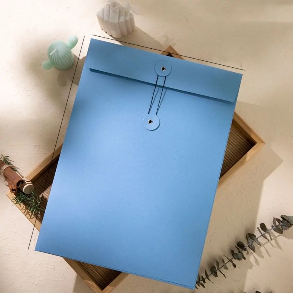 A4/A5 Kraft Paper Envelopes European Style Retro Vintage Brown Envelopes High Grade with String Tie Closure Clasp