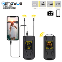 UHF Wireless Lavalier  Microphone with 30 Selectable Channels, 30m Range For DSLR Camera and Phone Interview Live Recording