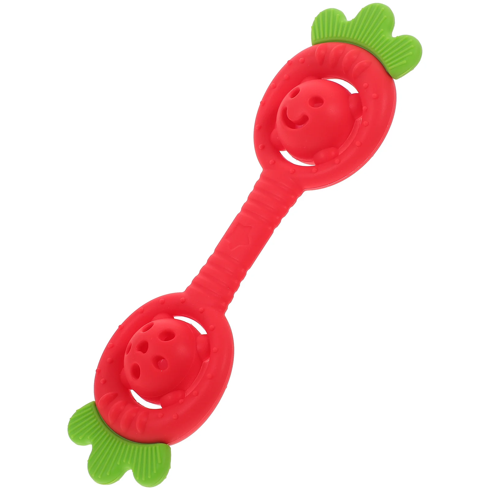 Adorable anillo mordedor de silicona de dibujos animados para bebés, juguete sensorial para masticar con alivio Molar, ligero, fácil agarre, calmante para bebés