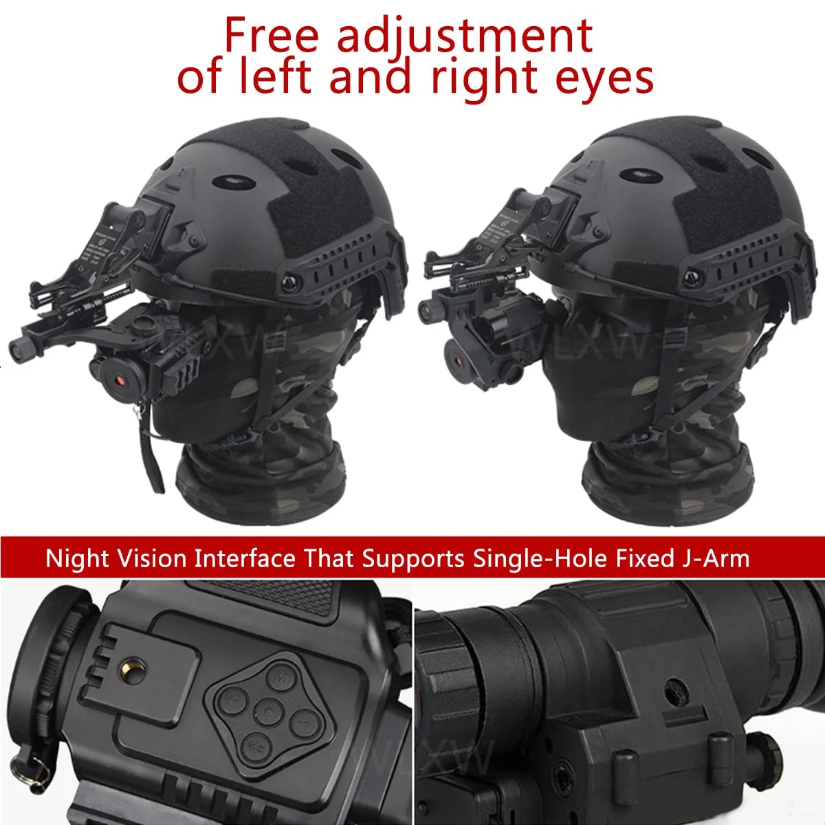 Montaje NVG Rhino cola milano para casco visión nocturna PVS-14 - imagen 4