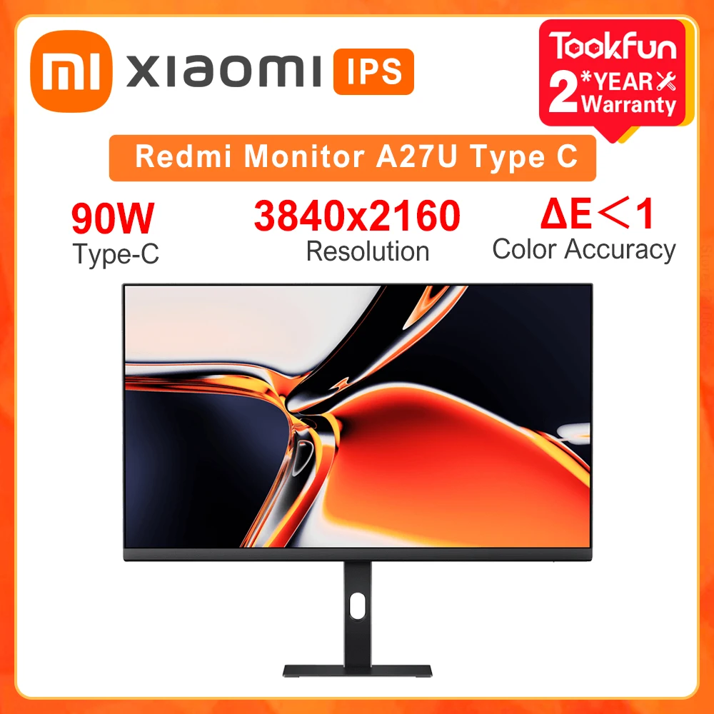 Xiaomi Redmi Monitor A27U Type C 90 Вт 4K IPS Ultra HD Качество изображения 3840x2160 HDR10 10-битный поддерживает подъемный вертикальный экран