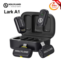 Hollyland Lark A1 Mini Wireless Microphone for iPhone & Android, 48kHz/24-bit, 3-Level Intelligent Noise Cancel Microphone