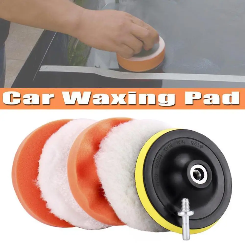 

3/4/5/6 Inch Car Polishing Pad Sponge Wool Buffing Waxing Clean Polish Pads Kit For Car Buffer Polisher Adapter