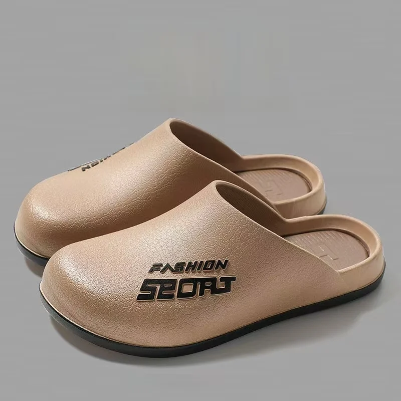 

Men's Summer New Baotou Waterproof Slippers Soft Sole Non Slip Lightweight Casual Sports Slippers Outdoor Beach Slippers Sandals