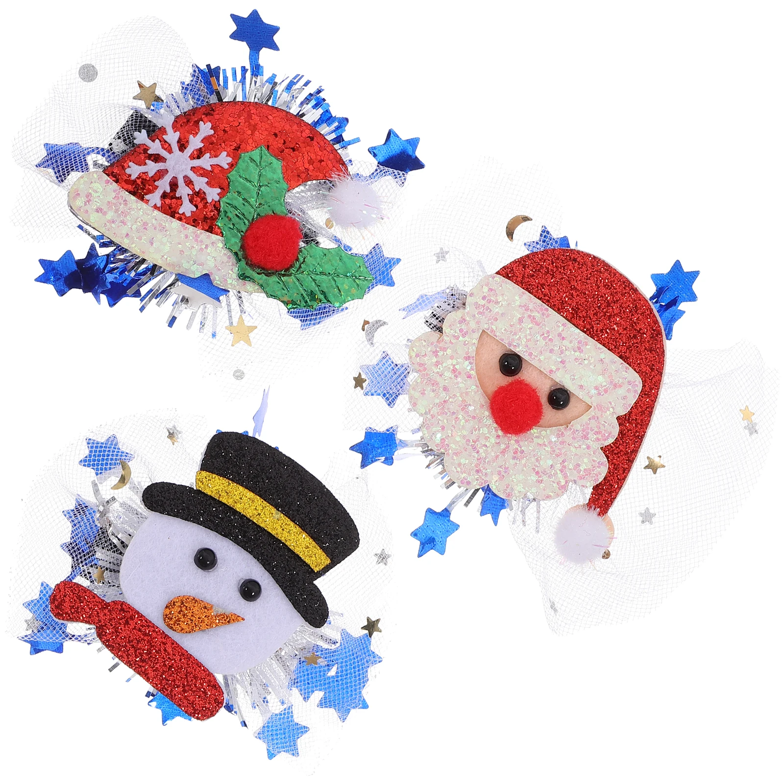 

3 шт., рождественские заколки для волос, милые рождественские заколки, праздничные аксессуары для волос, праздничные заколки, рождественские заколки, милые заколки