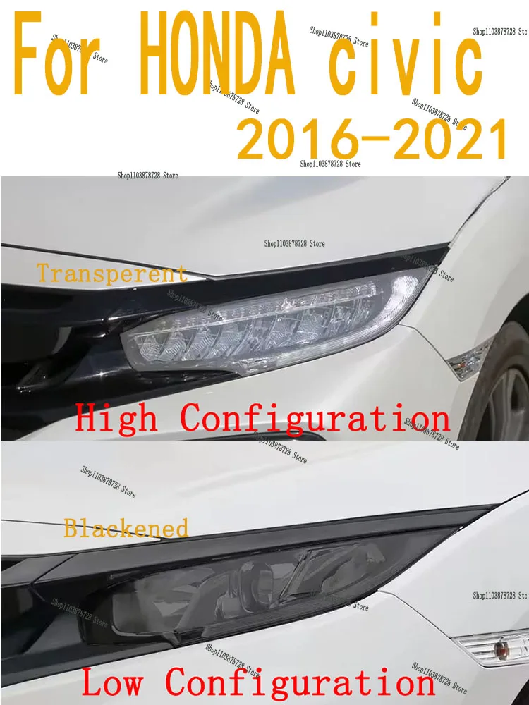 

Для HONDA civic (2016-2021) ТПУ автомобильные внешние фары защитная пленка от царапин ремонт фар наклейка аксессуары Refi