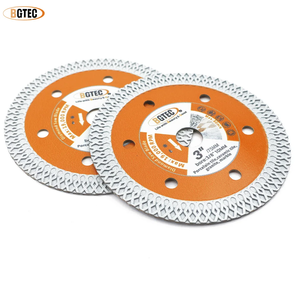 BGTEC 75mm Cutting Disc Set Mini Angle Grinder Wood Steel Concrete Granite Glass Tile Hand Tool 3 Inch Saw Blade Cutter Ceramic