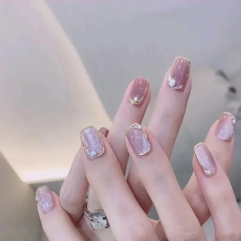 

White French Press on Nails 3D Bowknot Fake Nails Tips Full Cover Wearable False Nails for Women and Girls DIY Manicure 24Pcs