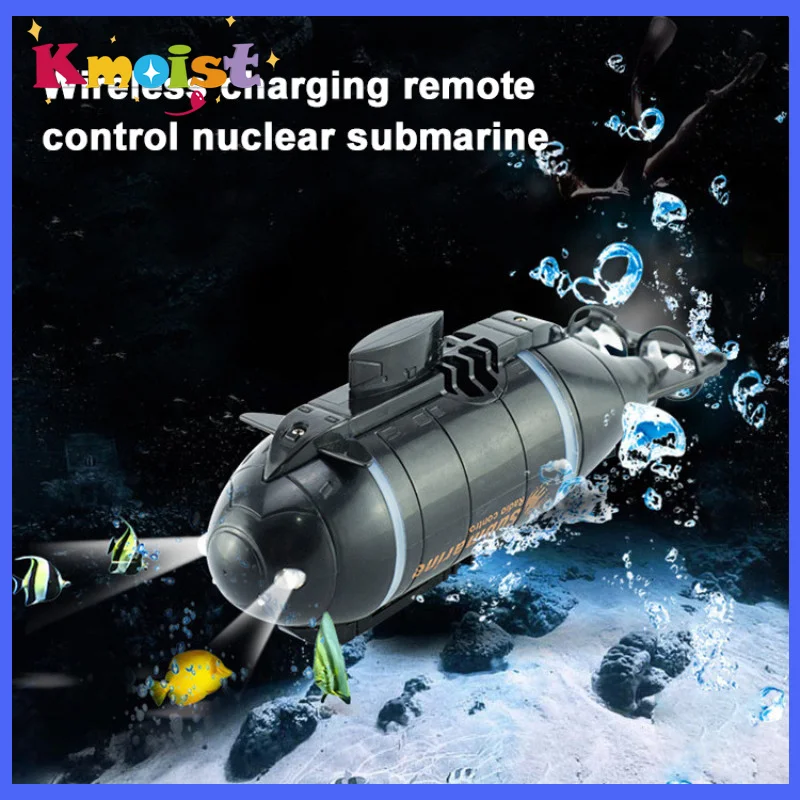 RC Boat Bmarine Toy Simulation Mini Ship Waterproof Rechargeable Model 2.4G Remote Control Submarine Toys for Boys Children Gift