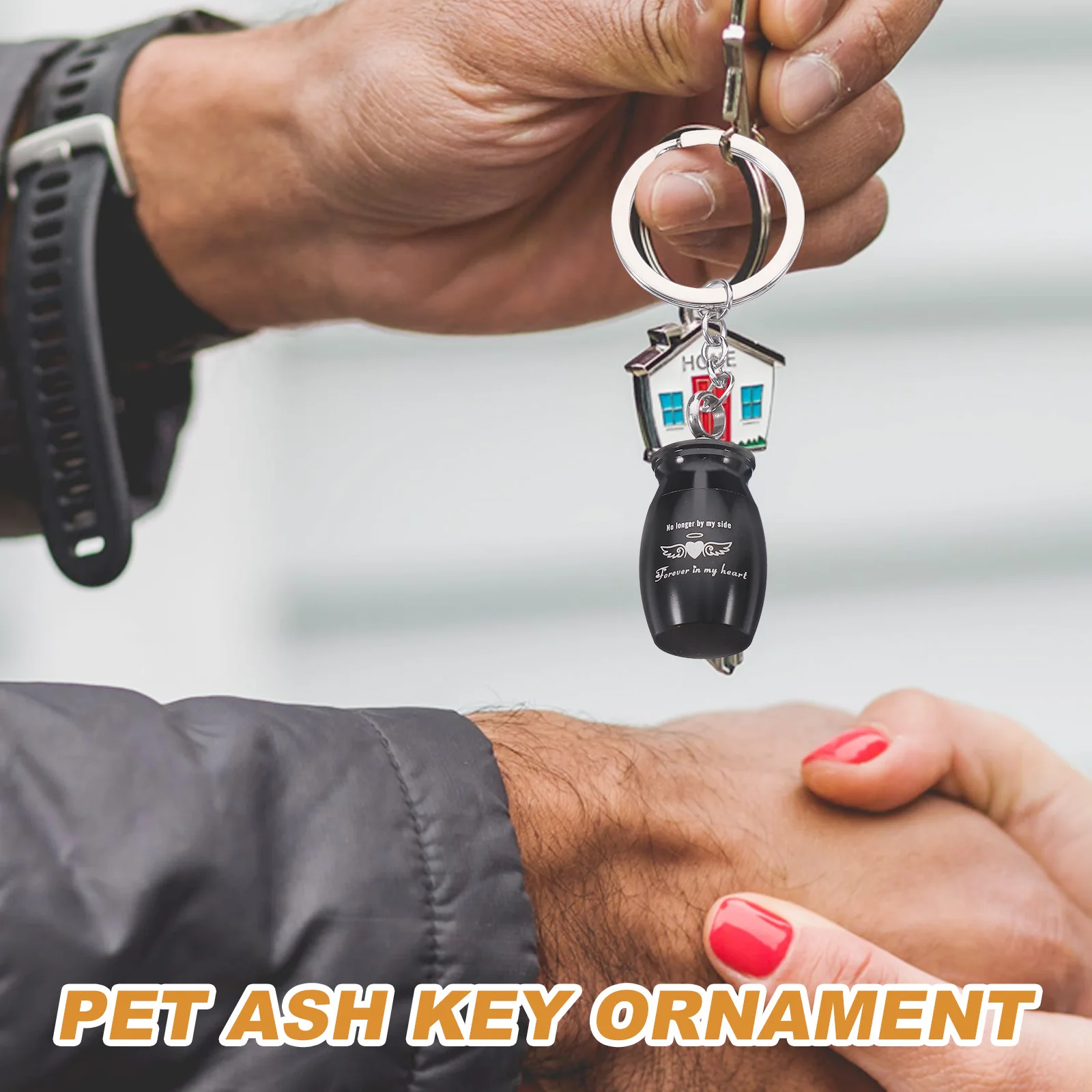 

Pet Key Chain Cremation Keepsake Urn Mini Container Pet Ashes Holder Memorial Keychain for Small Pets Cremation