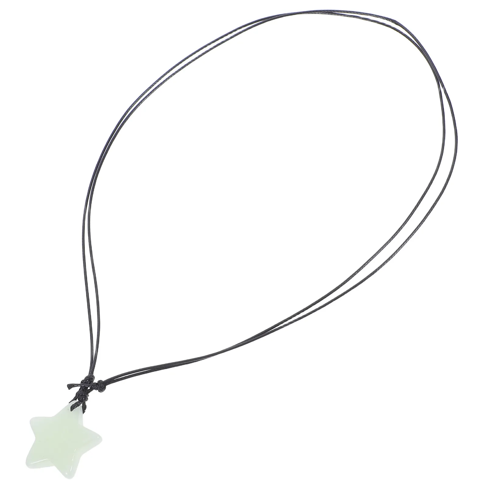 Luminous Glow Necklace Pentacle Pendant Star Stone Light Up Jewelry Couples Adults Party Daily Halloween Flashing Necklace