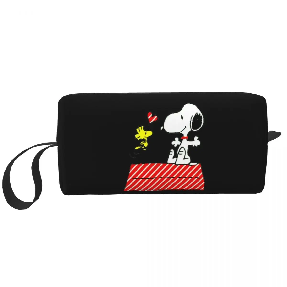 Custom Travel Cartoon Snoopy Red Stripe Disney borsa da toilette Cute Cosmetic Makeup Organizer per Beauty Storage Dopp Kit Case