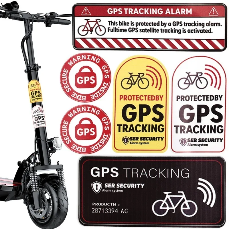 Bicycle GPS Sticker Scooter Motorcycle Anti-Theft Warning Sticker Tracking Reflective Waterproof Paster Bicycle Accessories