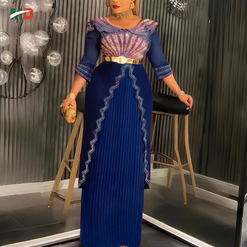 

MD African Dress For Woman Turkey Dress Plus Size Maxi Dress Wedding Party Robe Africa Clothing Luxury Elegant Dress 2025 New