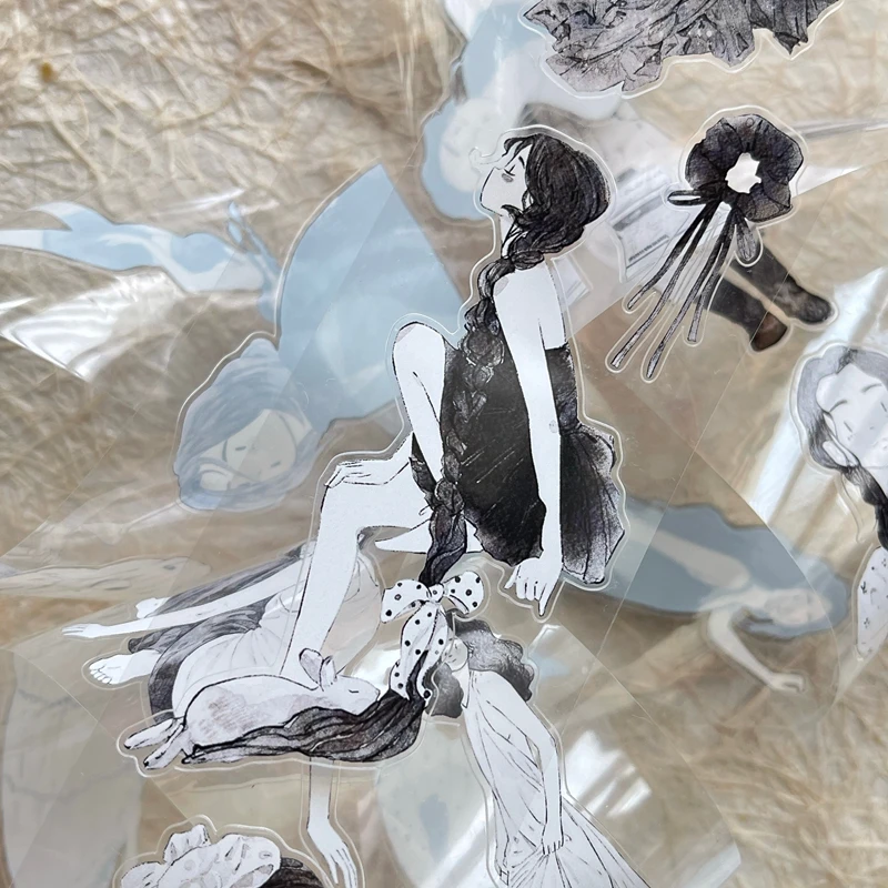 50mm-10m-vintage-girl-character-landscape-pet-tape-creative-diy-journal-material-collage-scrapbooking-stationery