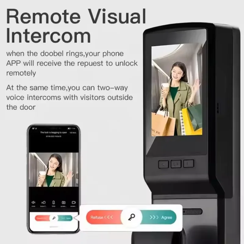 Serratura intelligente STLF Ai con serratura blu con impronta digitale Cerradura Tuya Smart Zeggbee Inteligente Serrature