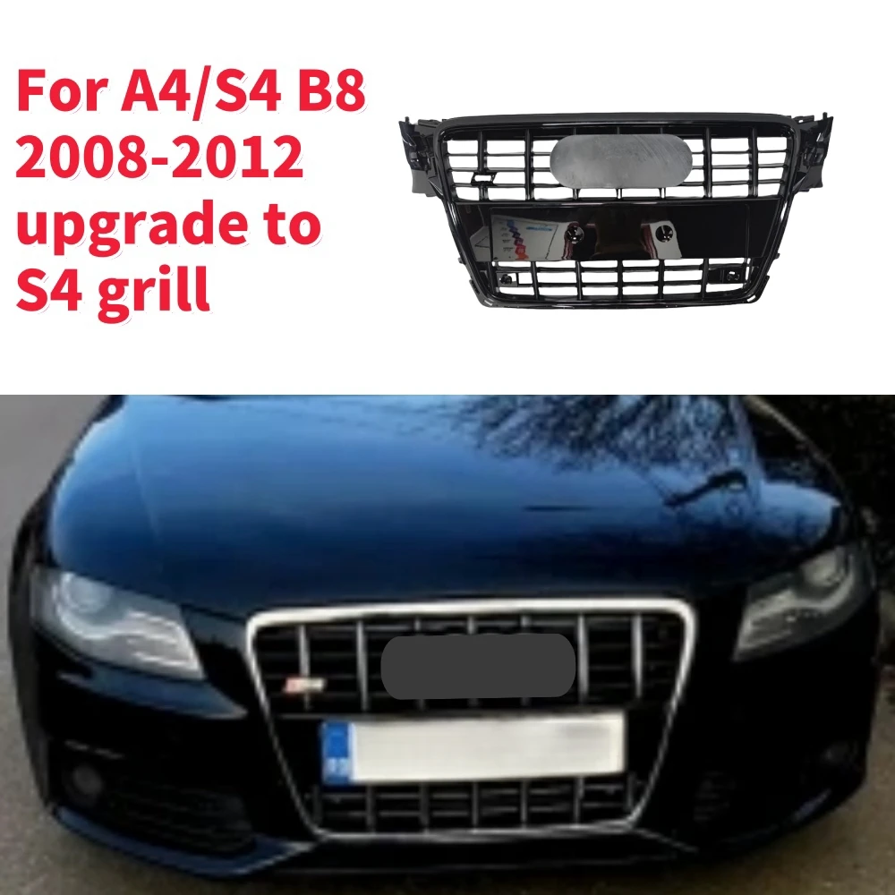 

Racing Grills Front Hood Grille Car Front Bumper Grill Center Grille for A4/S4 B8 2008-2012 For S4 Grill