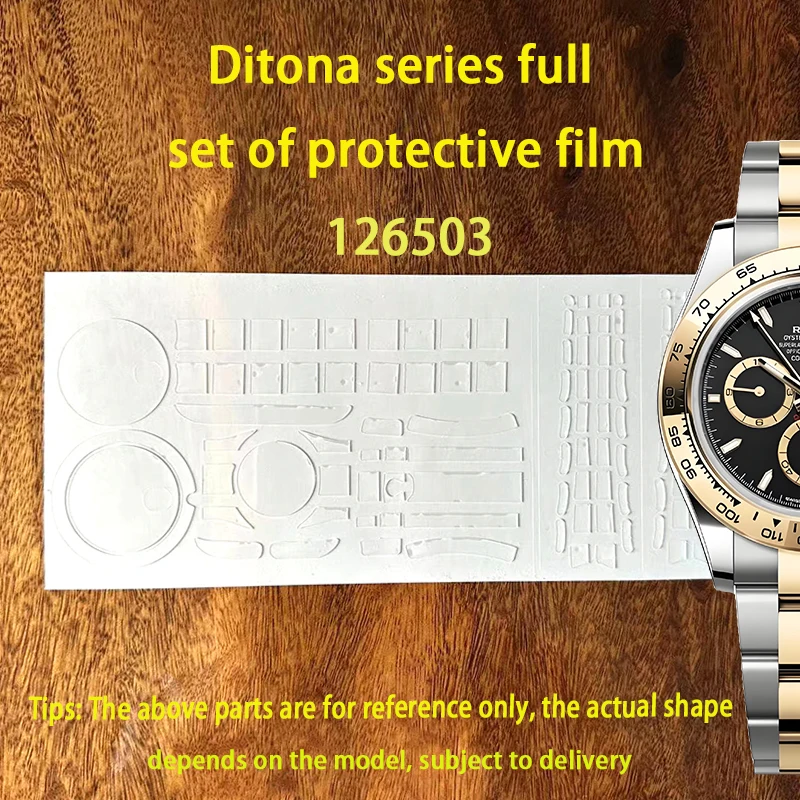 

Suitable for Rolex 126503 daytona protective film film dial 40 bezel buckle 126508 back cover film side film watch chain film