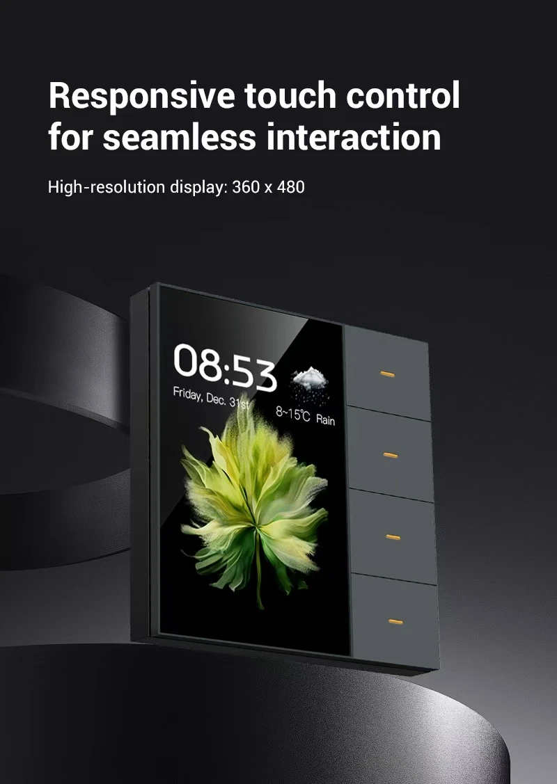 Tuya Smart Life Home Wall 4 Key Switch المدمج في وصلة بوابة Zigbee