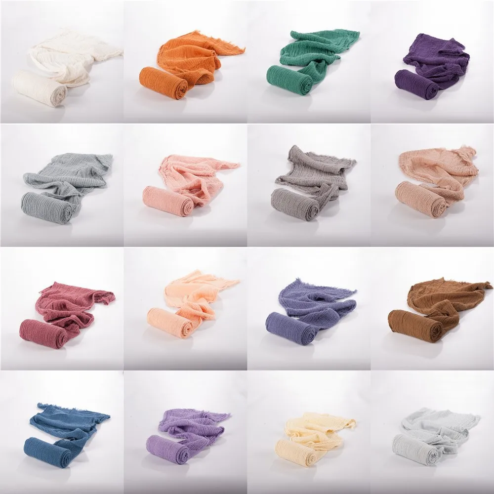 Newborn Photo Props for Baby Photoshoot Soft Wraps Swaddle 38 Colors Kids Colorful Aaccessories for Studio Photography Prop