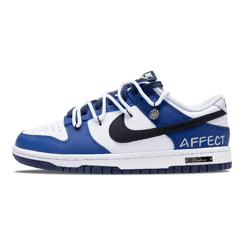 【Customize】Nike Dunk Skateboarding Shoes Men Low-top Blue/white/black/gray Sneakers shoes FQ8826-100