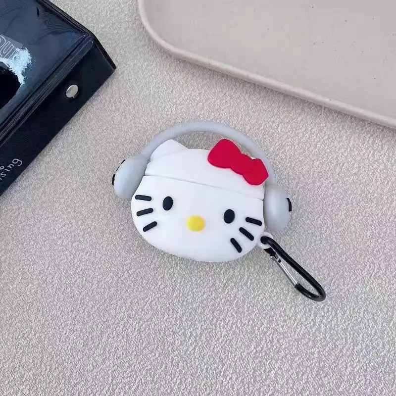 3D Sanrio Hello Kitty Cartoon Kopfhörerhülle für AirPods 4 Niedliche Hüllen für AirPods Pro 3 Pro2 Ladehülle für AirPods 4 3 2 1