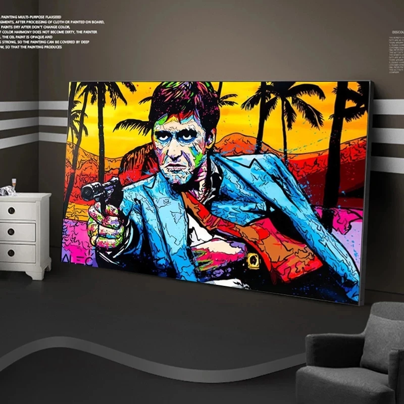 Tony Montana Full Square Round Cross Stitch Rhinestones 5D DIY Diamond Painting Embroidery Scarface Art Mosaic Home Decor