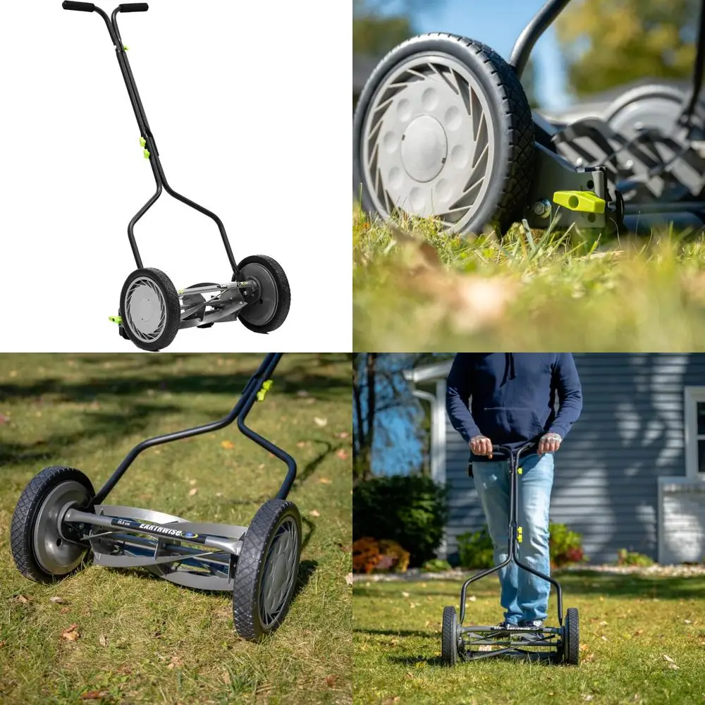 

14-дюймовая катушечная газонокосилка с 5 лезвиями, приятная для бюджета, для эффективной резки травы