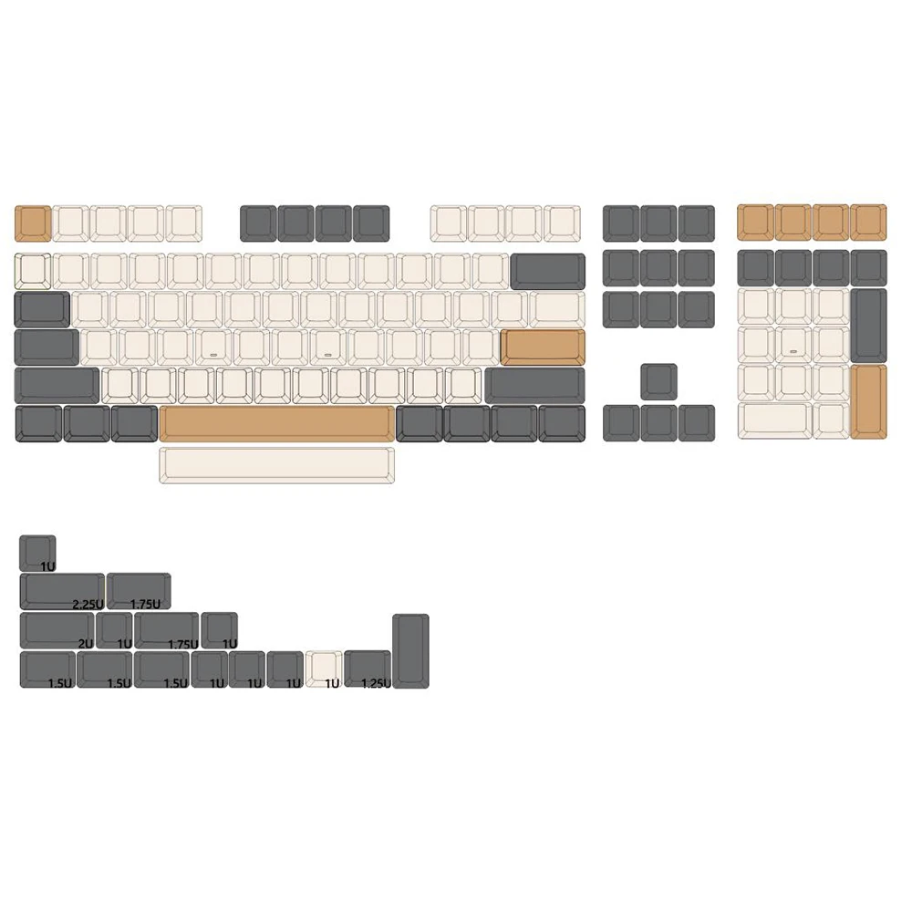 

Тусксветильник свет XDA V2 профиль коричневый чистый колпачок ключа s для Cherry Mx Gateron Kailh Box TTC механическая клавиатура PBT колпачок ключа
