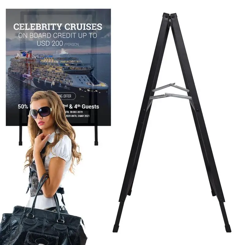 Displays Floor Standing Floor Sign Holder Poster Stand Advertising Display Sandwich Board for Commercial Content Opening