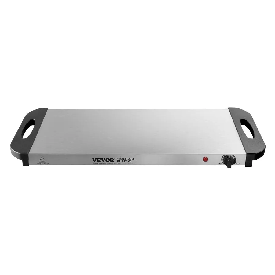 

Electric Warming Tray Buffet Food Warming w Temp Control Stainless Steel