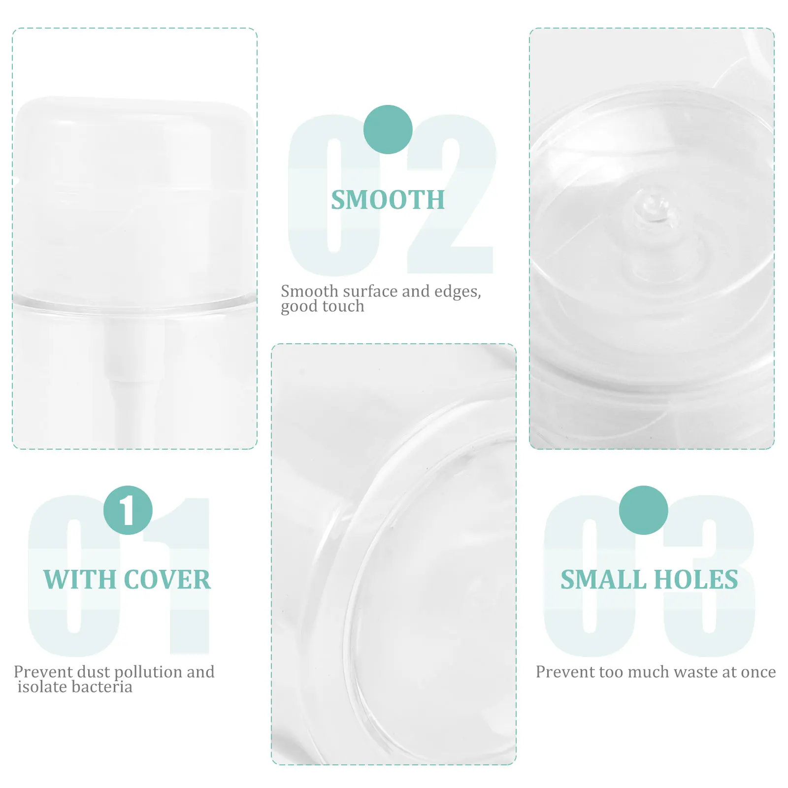 

3Pcs Makeup Remover Bottles Transparent Portable Pump Bottles Travel Press Dispensing Plastic Containers 160ml Female