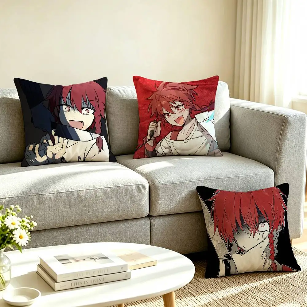 Z-ZENO Remake Aki Maeno Square Double-Sided printed Pillow Case Bedroom Bedside Pillow Sofa Cushion Cover