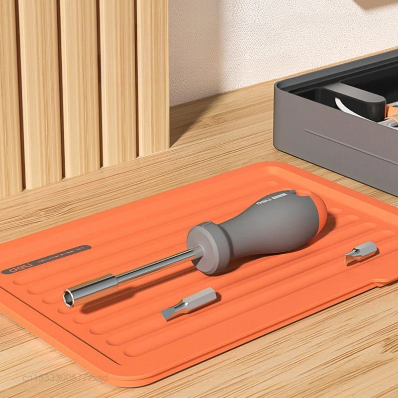 Deli Box Home Layered Toolbox Set Home Multifunctional Maintenance Tool Combination Electric Drill Pliers Knife Wrench